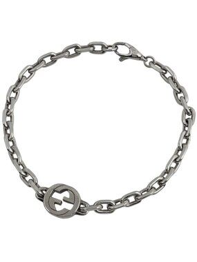 Gucci Interlocking G Bracelet 925 Sterling Silver
